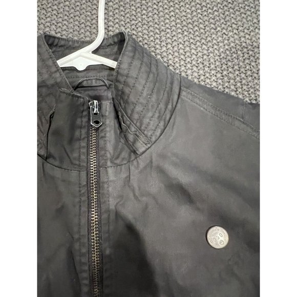 Mens Black G-STAR RAW Motorcycle Style Cotton Waxed Jacket Size Large - Picture 7 of 11